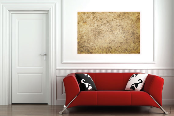 Natursteinheizung im Wohnzimmer